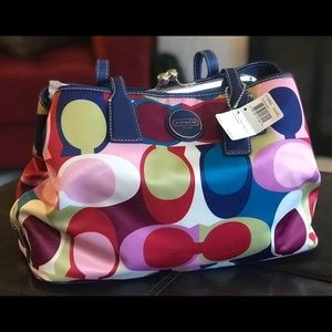 Coach Signature Scarf Multicolor Handbag